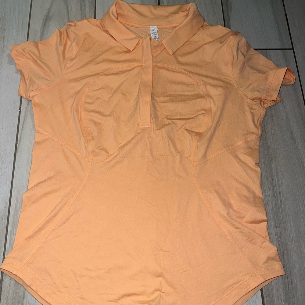 Lululemon Athletica Orange Button Down Shirt